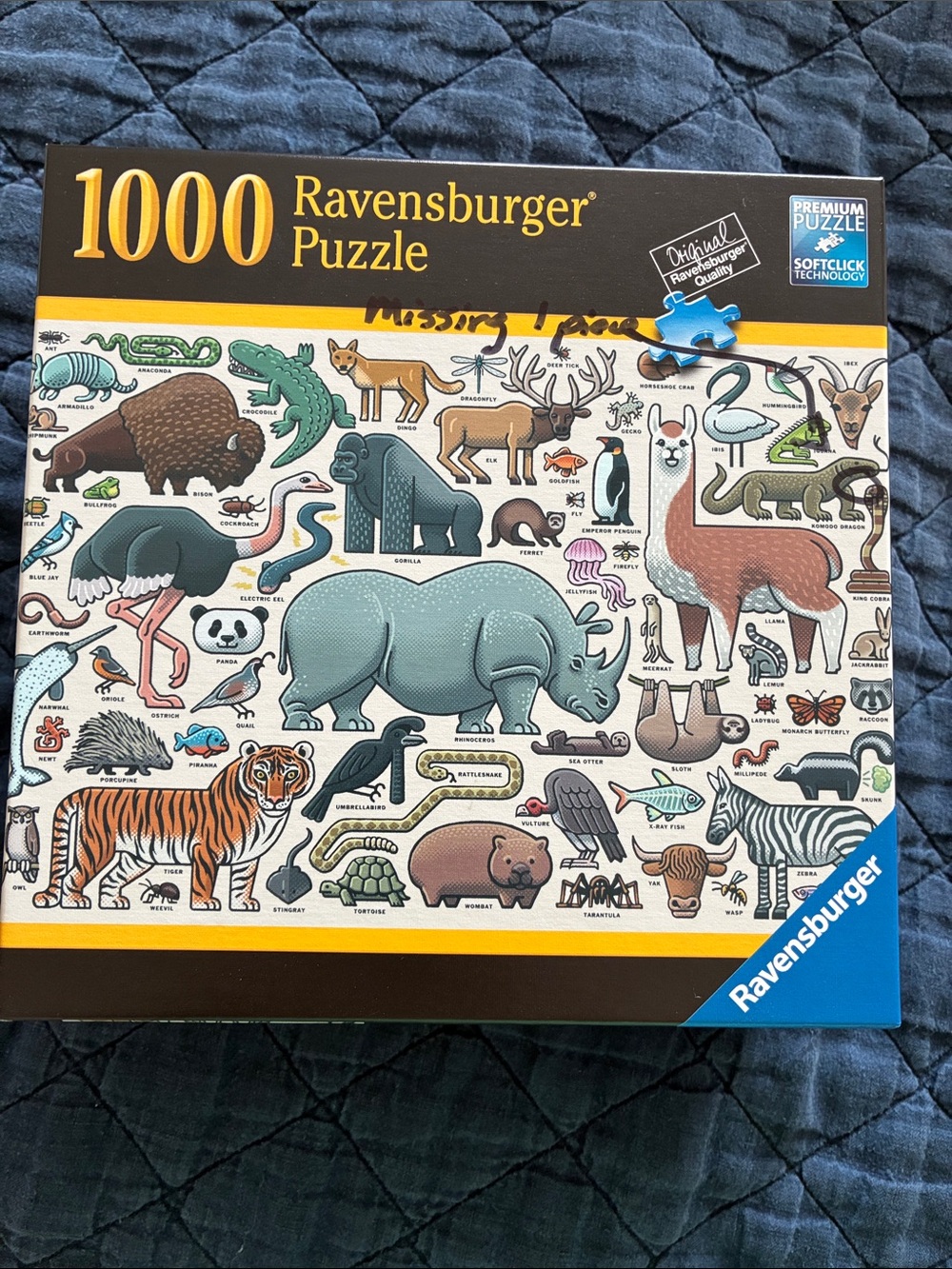 Ravensburger Multicolor Animal Illustration 1000-Piece Puzzle You Wild Animal